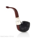Peterson Newgrange spigot Sandblasted 221 Fishtail Bent Billiard - Pipe