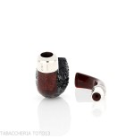 Peterson Newgrange spigot Sandblasted 221 Fishtail Bent Billiard - Pipe