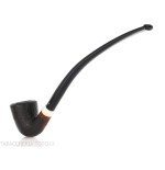 Aldo Velani schwarz sandgestrahlte Churchwarden Bent Dublin Pfeife - Tabakpfeifen