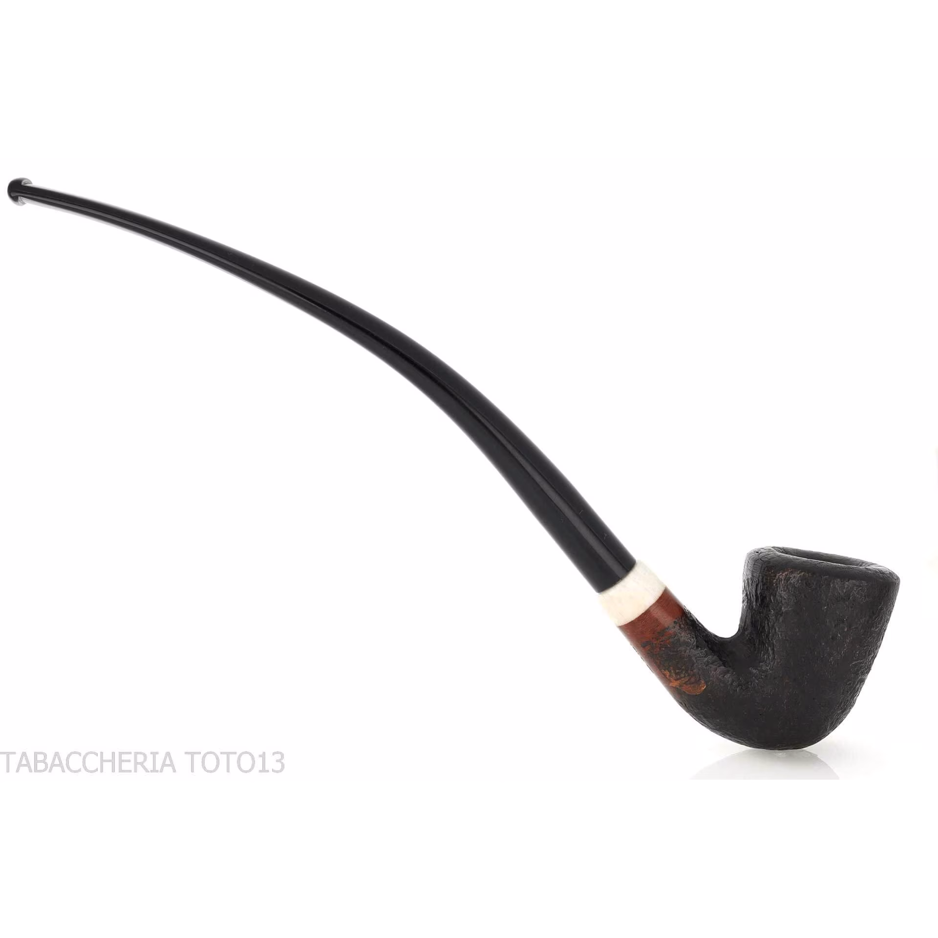 Aldo Velani churchwarden Bent Dublin sabbiata nera - Pipe