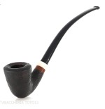 Aldo Velani schwarz sandgestrahlte Churchwarden Bent Dublin Pfeife - Tabakpfeifen