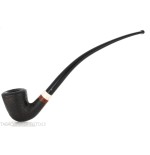 Aldo Velani schwarz sandgestrahlte Churchwarden Bent Dublin Pfeife - Tabakpfeifen