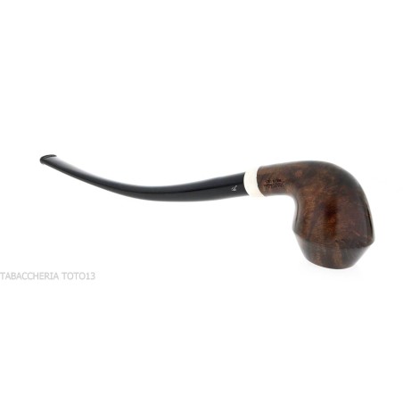 Aldo Velani churchwarden Rhodesian curved pipe in dark shiny briar - Tobacco Pipes - Natural root
