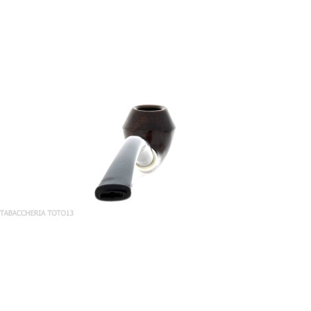Aldo Velani Churchwarden pipe incurvé rhodésien en bruyère sombre et brillante - Pipe Pour le Tabac - Racine naturelle