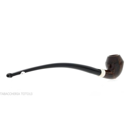 Aldo Velani churchwarden Rhodesian curved pipe in dark shiny briar - Tobacco Pipes - Natural root