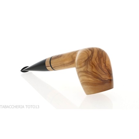 Francesco Gancii pipa forma billiard in ulivo naturale - Pipe