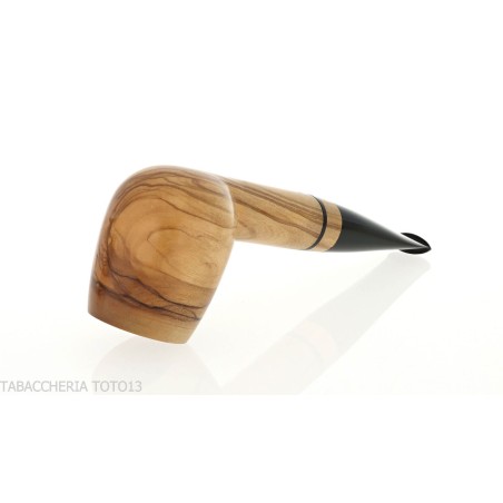 Pipe à tabac Francesco Ganci en forme de billard aux olives naturelles - Pipe Pour le Tabac - Racine naturelle