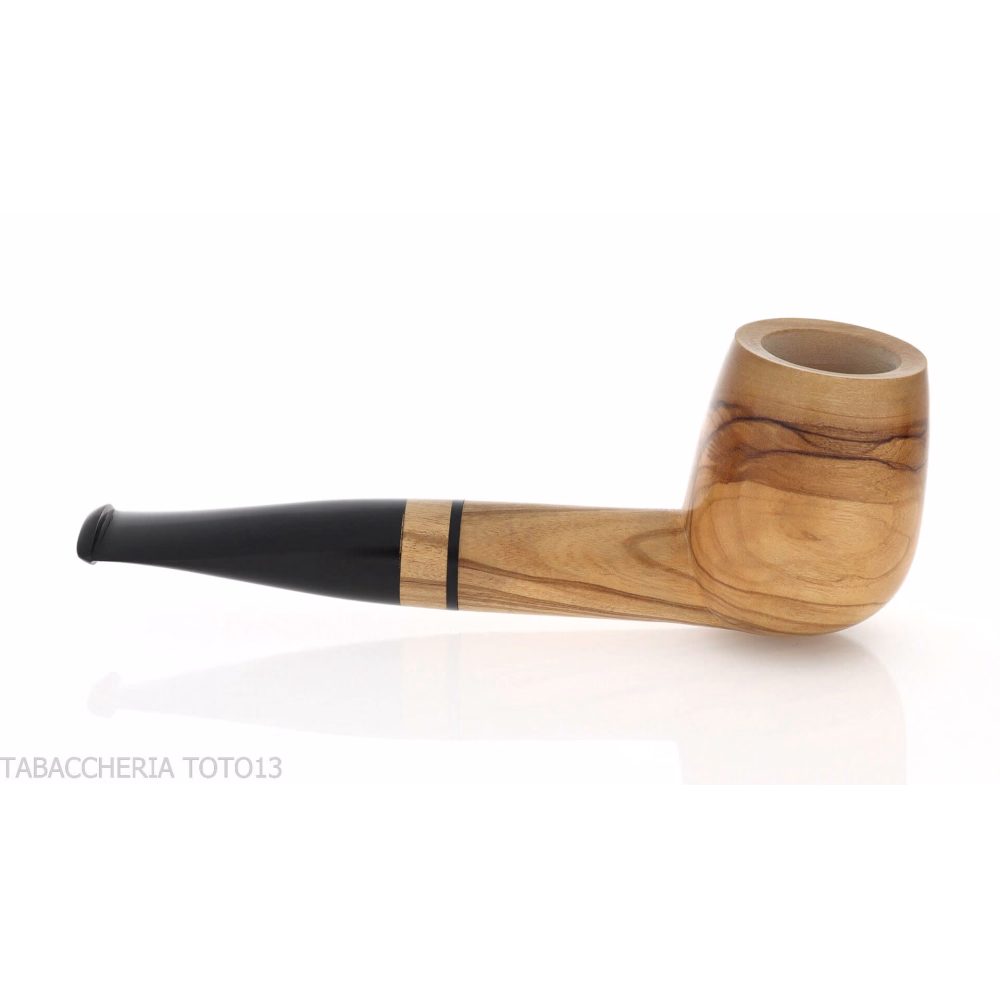 Pipe à tabac Francesco Ganci en forme de billard aux olives naturelles - Pipe Pour le Tabac - Racine naturelle