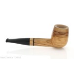 Francesco Ganci's tobacco pipe in natural olive billiard form - Tobacco Pipes - Natural root