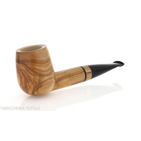 Pipe à tabac Francesco Ganci en forme de billard aux olives naturelles - Pipe Pour le Tabac - Racine naturelle