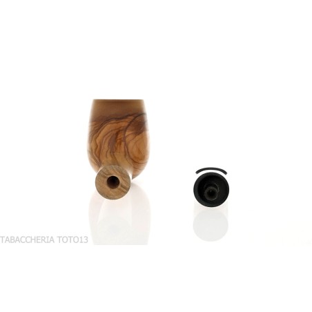 Francesco Gancii pipa forma billiard in ulivo naturale - Pipe