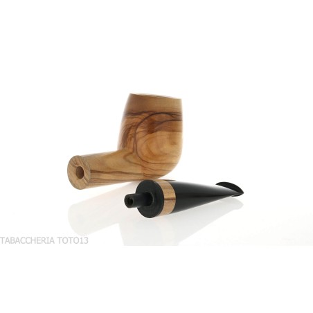 Pipe à tabac Francesco Ganci en forme de billard aux olives naturelles - Pipe Pour le Tabac - Racine naturelle