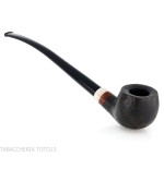 Aldo Velani Pfeife Churchwarden Topfform schwarz sandgestrahlt - Tabakpfeifen