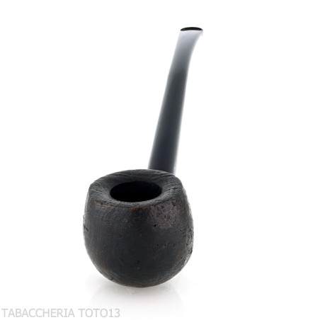 Aldo Velani churchwarden pipe Pot shape black sandblasted finish - Tobacco Pipes - Natural root