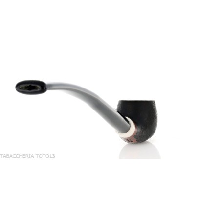 Aldo Velani churchwarden pipe Pot shape black sandblasted finish - Tobacco Pipes - Natural root