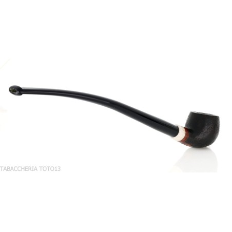 Aldo Velani Pfeife Churchwarden Topfform schwarz sandgestrahlt - Tabakpfeifen
