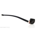 Aldo Velani Pfeife Churchwarden Topfform schwarz sandgestrahlt - Tabakpfeifen