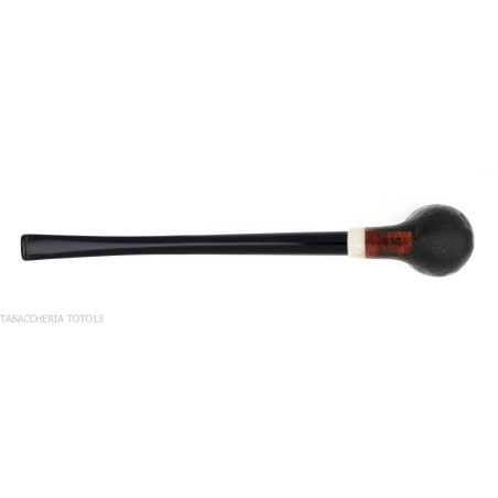 Aldo Velani churchwarden pipe Pot shape black sandblasted finish - Tobacco Pipes - Natural root
