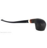 Aldo Velani churchwarden pipe Pot shape black sandblasted finish - Tobacco Pipes - Natural root