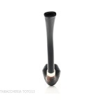 Aldo Velani Churchwarden pipa Rodesian negra pulida con chorro de arena - Aldo Velani pipe