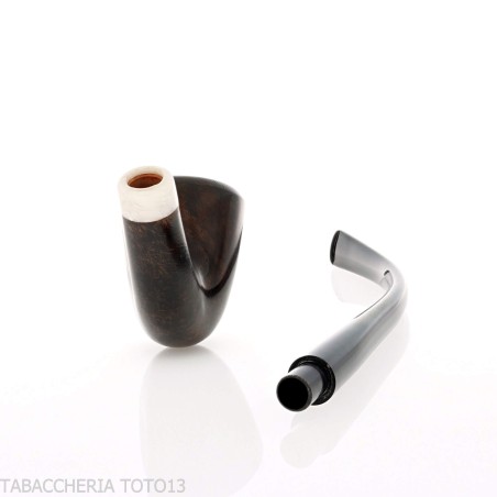 Aldo Velani pipe churchwarden dublin curved dark briar - Tobacco Pipes - Natural root