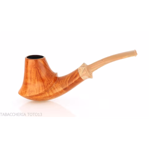 Francesco Ganci pipa forma Vulcano in radica naturale - Pipe