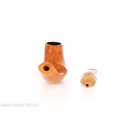 Francesco Ganci pipa de tabaco con forma de volcán en brezo natural. - Pipas de Tabaco