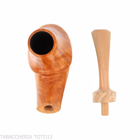 Francesco Ganci pipa forma Vulcano in radica naturale - Pipe