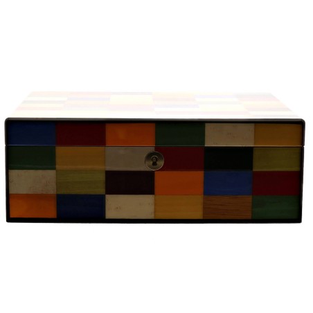 Caja humidificada Morici Rialto para 30 puros con acabado de incrustaciones de Arlequín - Accesorios Del Cigarro