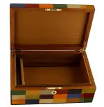 Caja humidificada Morici Rialto para 30 puros con acabado de incrustaciones de Arlequín - Accesorios Del Cigarro