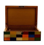 Caja humidificada Morici Rialto para 30 puros con acabado de incrustaciones de Arlequín - Accesorios Del Cigarro