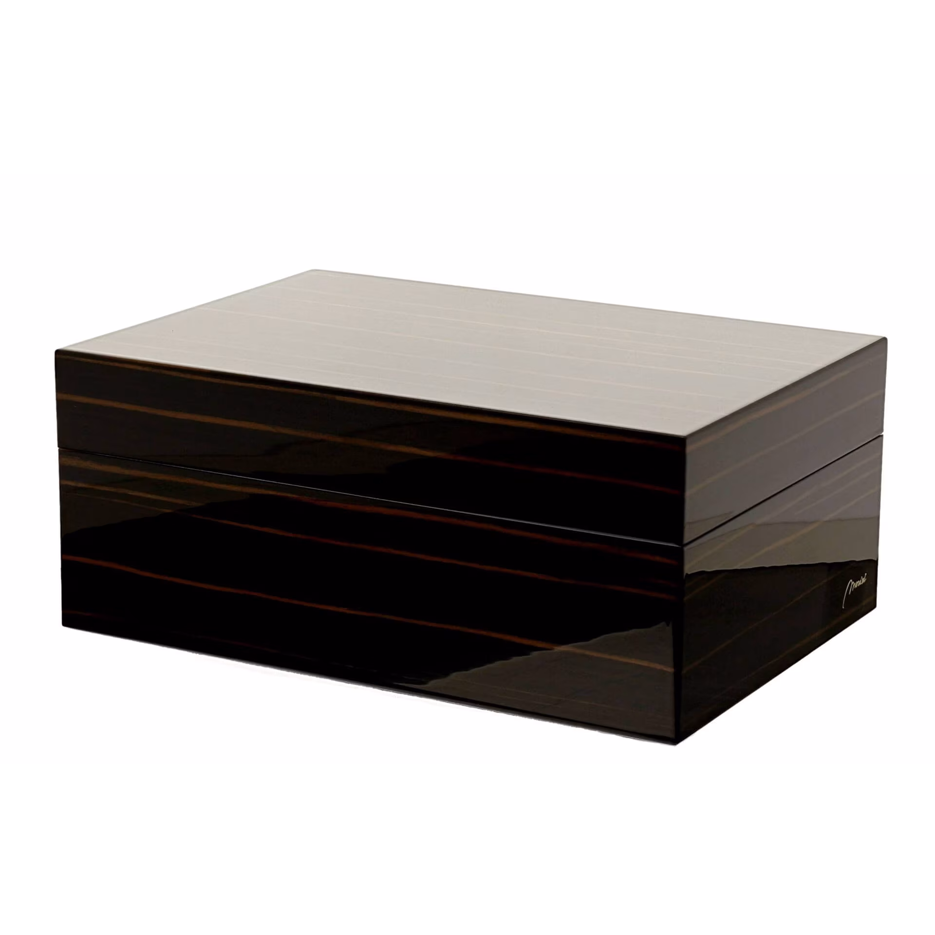 Coffret humidifié Morici Roma pour 40 cigares finition Ebène - Accessoires Cigare - Bois