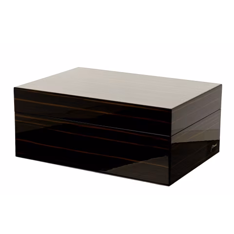 Coffret humidifié Morici Roma pour 40 cigares finition Ebène - Accessoires Cigare - Bois