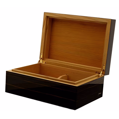Coffret humidifié Morici Roma pour 40 cigares finition Ebène - Accessoires Cigare - Bois