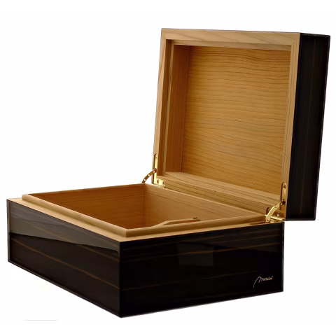 Coffret humidifié Morici Roma pour 40 cigares finition Ebène - Accessoires Cigare - Bois