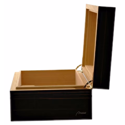 Coffret humidifié Morici Roma pour 40 cigares finition Ebène - Accessoires Cigare - Bois