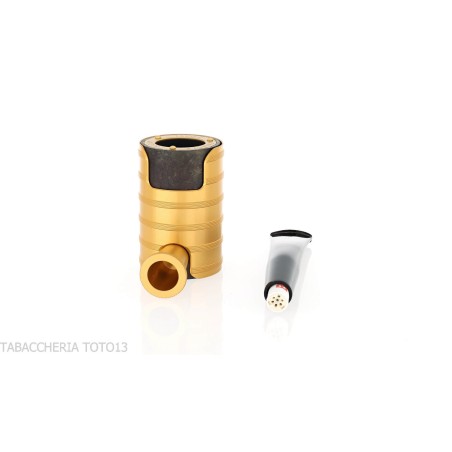 Tsuge Thunderstorm gold G9 tuyau de tabac de pare-brise - Pipe Pour le Tabac - Racine naturelle, Métal