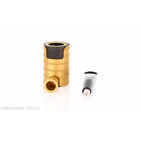 Tsuge Thunderstorm gold G9 windshield tobacco pipe - Tobacco Pipes - Natural root, Metal