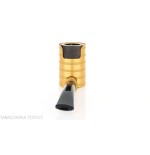 Tsuge Thunderstorm gold G9 tuyau de tabac de pare-brise - Pipe Pour le Tabac - Racine naturelle, Métal