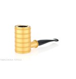 Tsuge Thunderstorm gold G9 tuyau de tabac de pare-brise - Pipe Pour le Tabac - Racine naturelle, Métal
