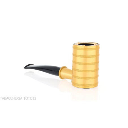 Tsuge Thunderstorm gold G9 tuyau de tabac de pare-brise - Pipe Pour le Tabac - Racine naturelle, Métal