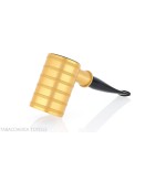 Tsuge Thunderstorm gold G9 windshield tobacco pipe - Tobacco Pipes - Natural root, Metal