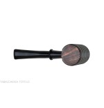 Tsuge Thunderstorm Black G9 Pfeife mit schwarzem Metall bedeckt - Tabakpfeifen