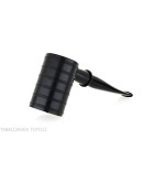 Tsuge Thunderstorm Black G9 smoking pipe covered in black metal - Tobacco Pipes - Natural root, Metal