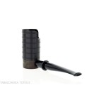 Tsuge Thunderstorm Black G9 smoking pipe covered in black metal - Tobacco Pipes - Natural root, Metal