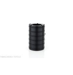 Tsuge Thunderstorm Black G9 smoking pipe covered in black metal - Tobacco Pipes - Natural root, Metal