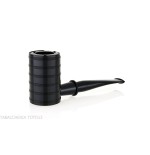 Tsuge Thunderstorm Black G9 Pfeife mit schwarzem Metall bedeckt - Tabakpfeifen