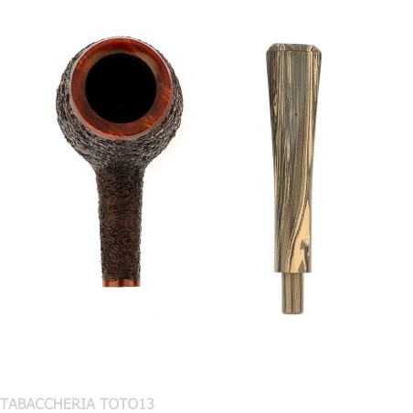 Francesco Ganci pipe à tabac forme billard finition rouille - Pipe Pour le Tabac - Racine naturelle