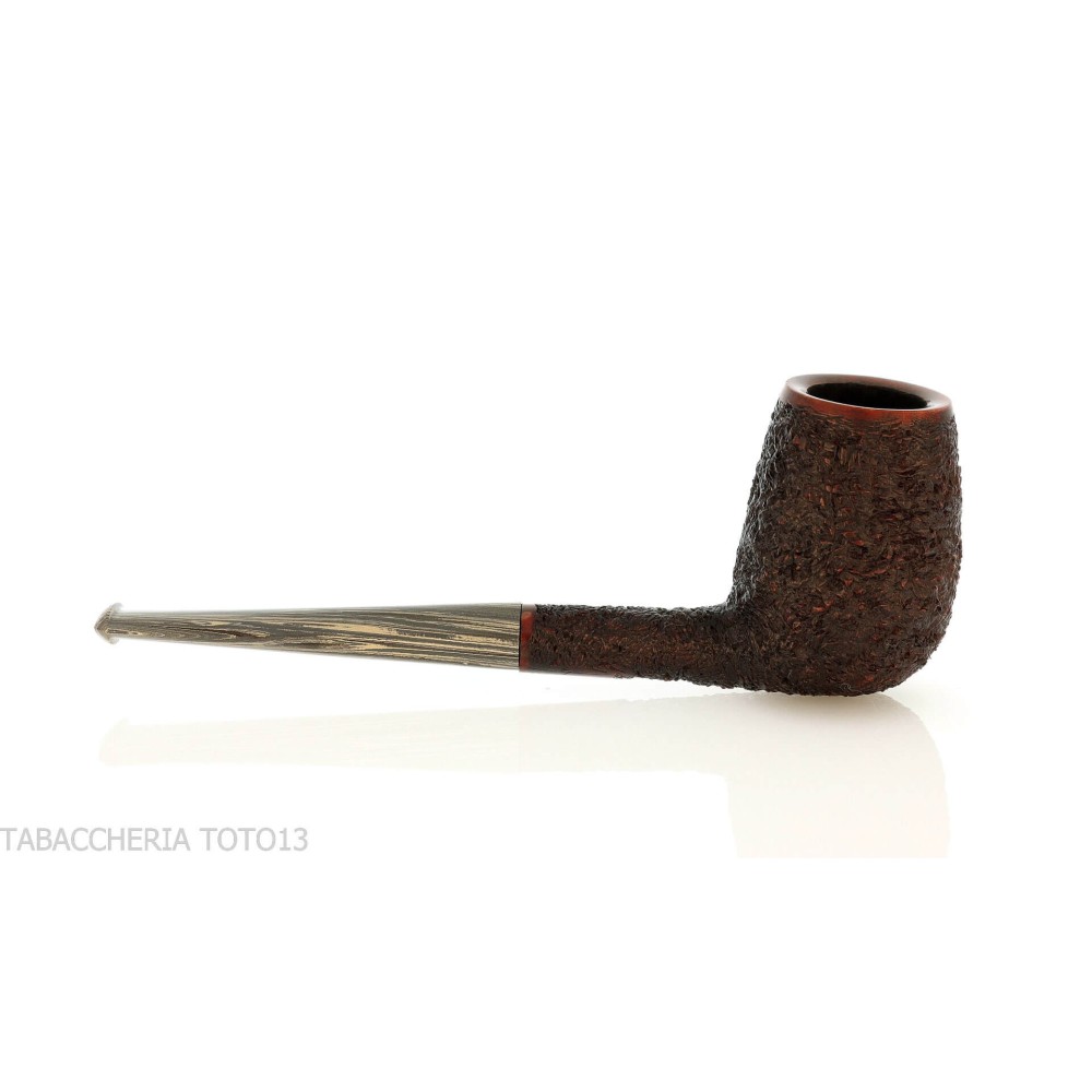 Francesco Ganci pipa de tabaco forma billar acabado rústico - Pipas de Tabaco