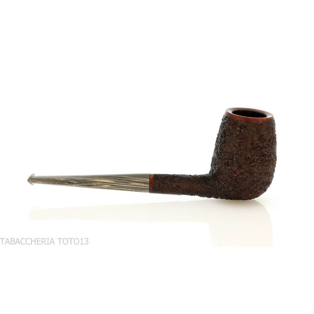 Francesco Ganci pipa forma billiard finitura rusticata - Ganci F. Pipemakers Francesco Ganci pipa forma billiard finitura rusticata - Ganci F. Pipemakers